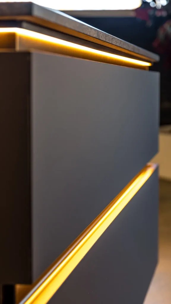 Mueble de melamina con luz LED